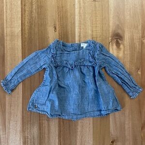 Ralph Lauren Light Blue Tunic Shirt, 12m